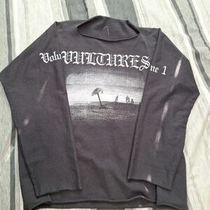 Kanye West Yeezy Vultures Oversized Black Long Sleeve Size 1 (S-M)